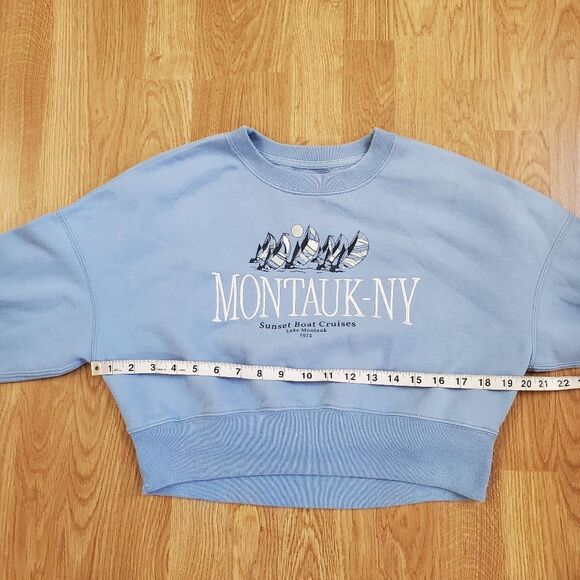 Abercrombie & Fitch Graphic crop Sweatshirt sz Xs - Picture 11 of 15